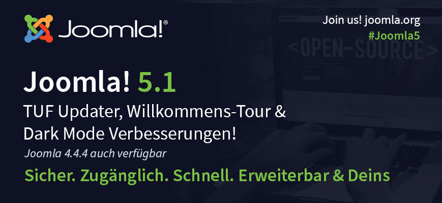 Joomla! 5.1.0 und Joomla! 4.4.4 sind da