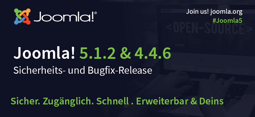 Joomla! 5.1.2 als Sicherheitsupdate veröffentlicht 